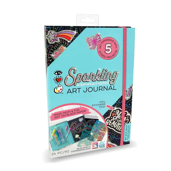 Bright Stripes: Art Journal-Sparkling Aspirations - Ages 6+