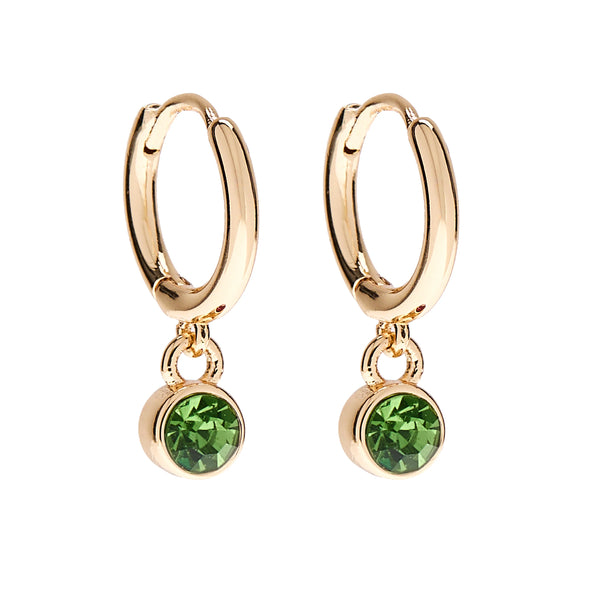 Earrings: Birthstone August Peridot - Gold