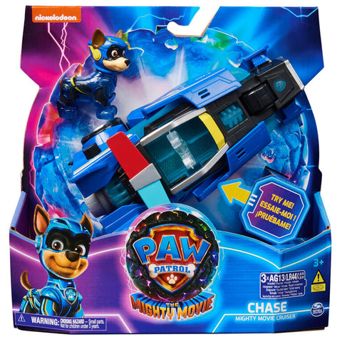 Paw Patrol: The Mighty Movie, Toy Car with Chase Mighty Pups Action Figure, Lights and Sounds - Ages 3+