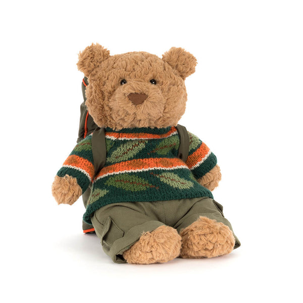 Jellycat Bartholomew Bear Hiking Outift Plush Toy