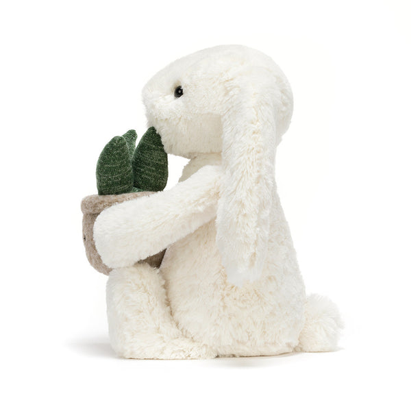 JC: Cream Bashful Bunny with Plant - Ages 0+