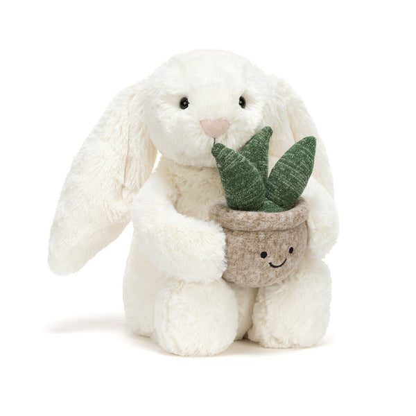 JC: Cream Bashful Bunny with Plant - Ages 0+
