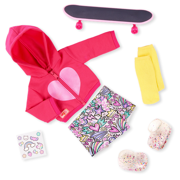 Our Generation 18" Doll Deluxe Outfit - Skate into Fun