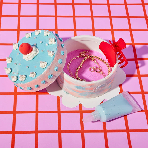 Bright Stripes - Decorate-a-cake Jewelry Box