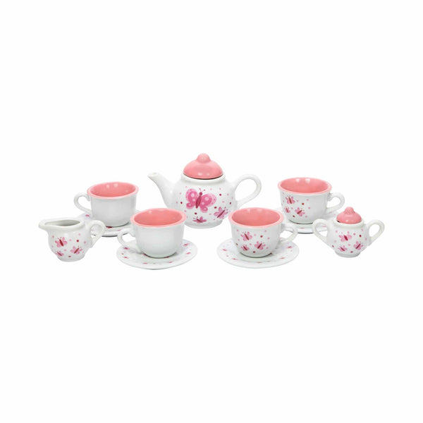 Butterfly Tea Set - 13 porcelain -  Ages 8+