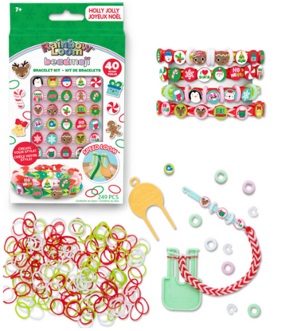 Rainbow Loom: Beadmoji Holly Jolly Bead Bracelet Kit - Ages 7+