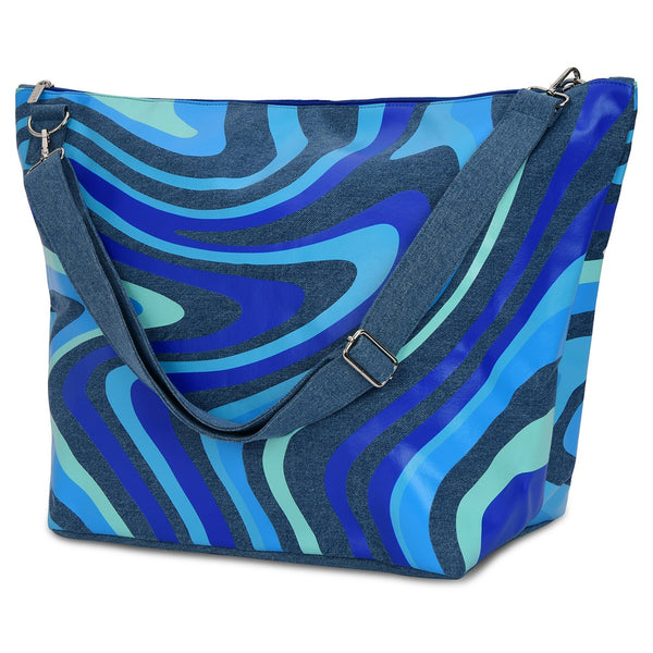 IS: Blue Swirl Denim Weekender Bag - Ages 6+