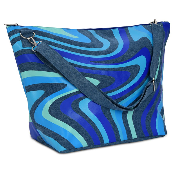 IS: Blue Swirl Denim Weekender Bag - Ages 6+