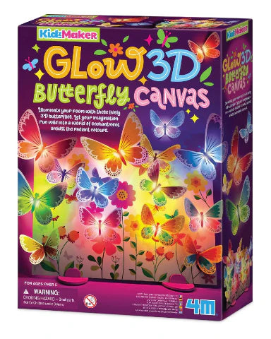 4M: Glow 3D Butterfly Canvas - Age 5+