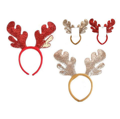 Glitter Reindeer Antler Headband - Ages 3+