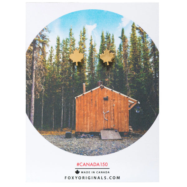 Earrings: Maple Leaf - Gold or Silver