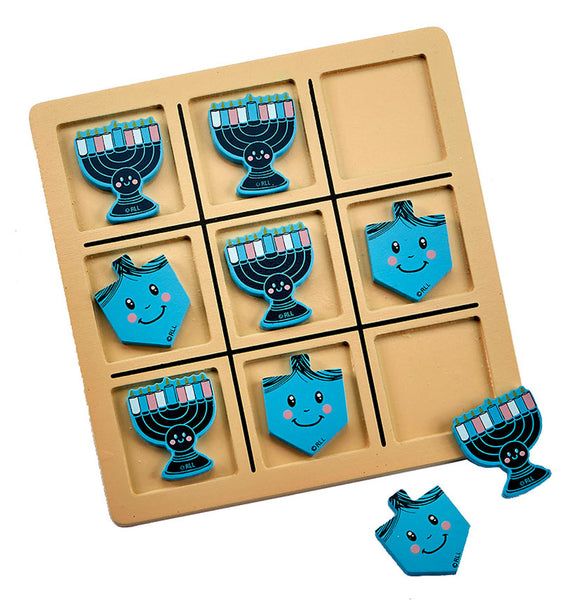 Chanukah Wood Tic-Tac-Toe Game - Ages 3+