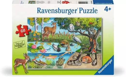 60 Piece Puzzle: Animals Above and Below - Ages 4+