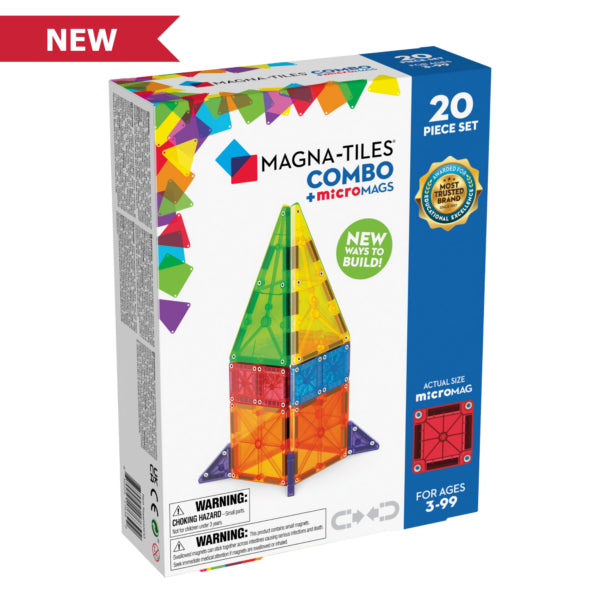 MT Combo Magna Tiles microMAGS 20 Piece Set Ages 3 Playful Minds