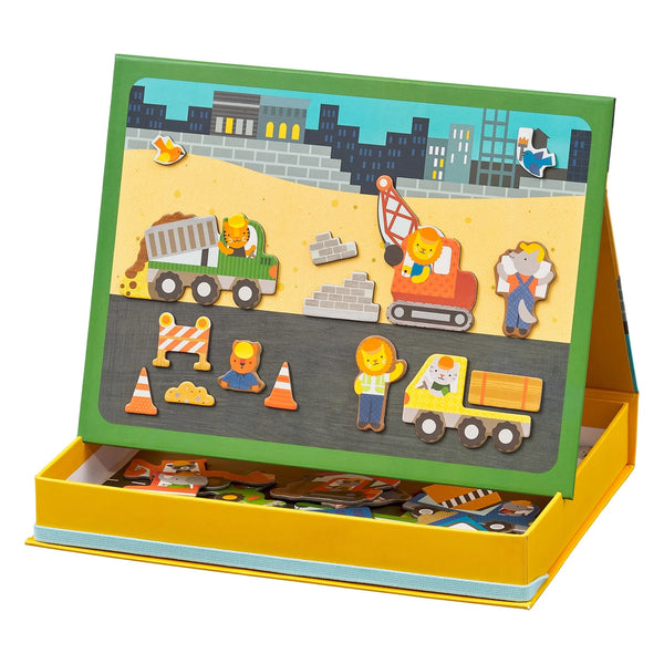 Petit Collage: Magnetic Play Scene Construction Site - Ages 3+