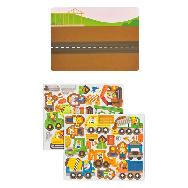 Petit Collage: Magnetic Play Scene Construction Site - Ages 3+
