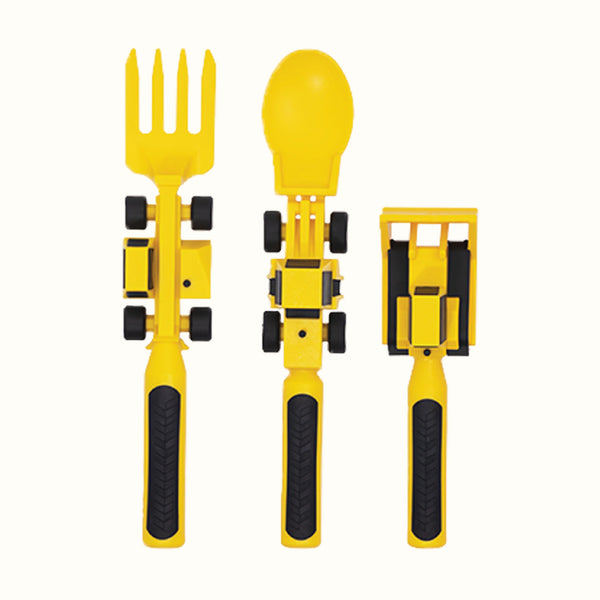 Constructive Eating Utensils: Construction Vehicles - Ages 6mths+