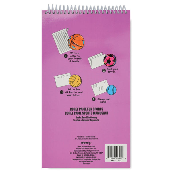 IS: Corey Paige Fun Sports Seal & Send Stationery - Ages 6+