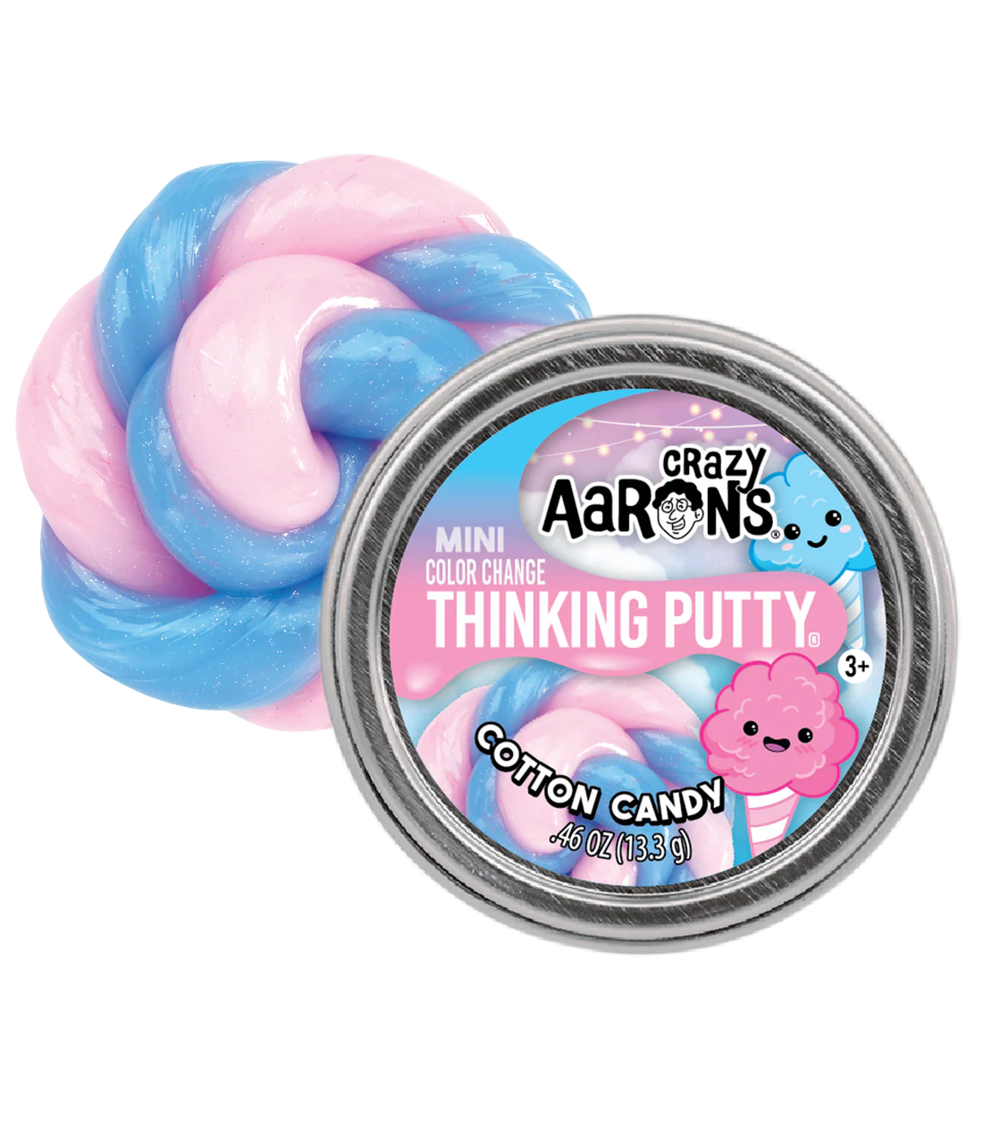 Loot: Thinking Putty 2" Mini Tin Cotton Candy - Ages 3+