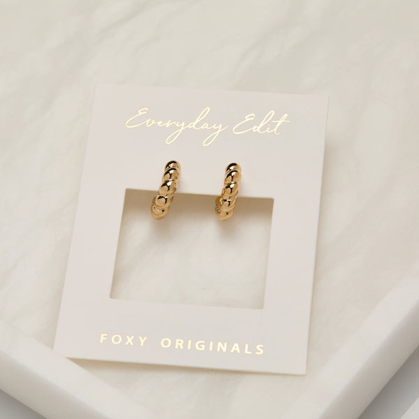 Earrings: Croissant - Gold