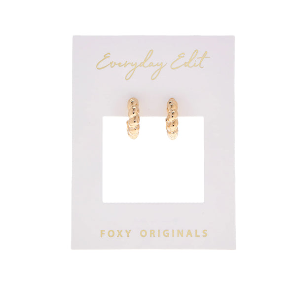 Earrings: Croissant - Gold