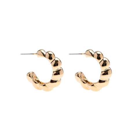 Earrings: Croissant - Gold