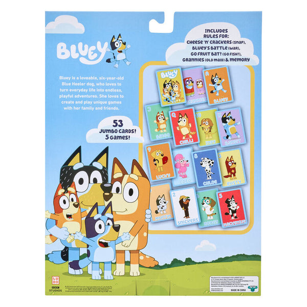 Bluey - 5 in 1 Card Game Set - Ages 3+