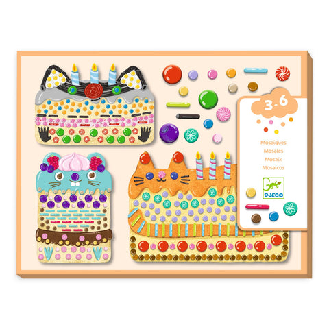 Djeco: Mosaics - Cakes and Sweets - Ages 3+