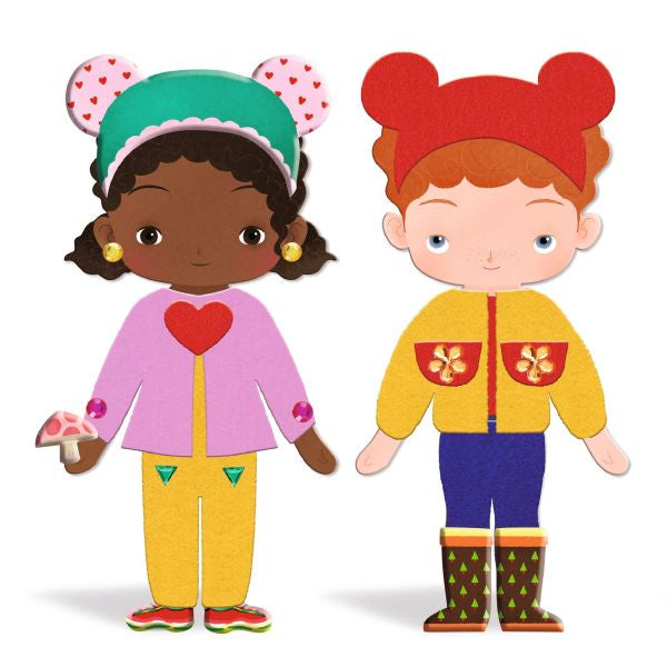 Djeco Collage Felt Characters to Dress Up