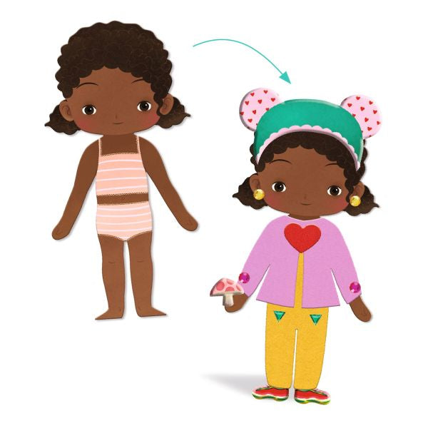 Djeco Collage Felt Characters to Dress Up