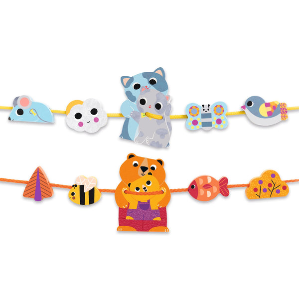 Djeco: 12 Beads - Filamum - Ages 2 years+