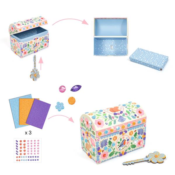 DIY-Precious Treasure - Chest to Decorate  - Djeco