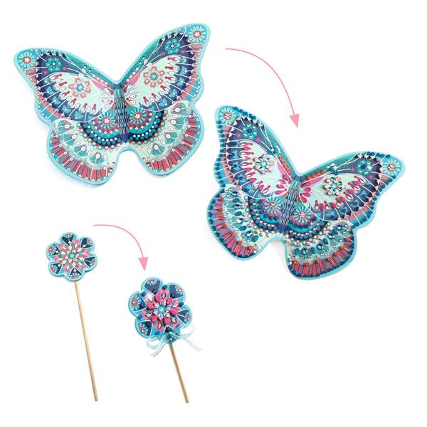 Djeco DIY Like a Fairy - Wings and Wand to Decorate Craft Set