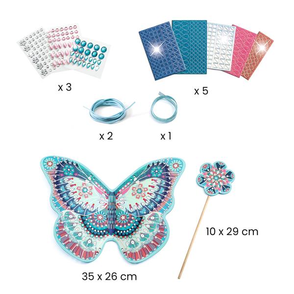Djeco DIY Like a Fairy - Wings and Wand to Decorate Craft Set