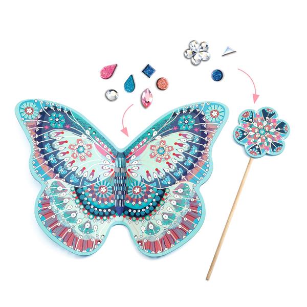 Djeco DIY Like a Fairy - Wings and Wand to Decorate Craft Set