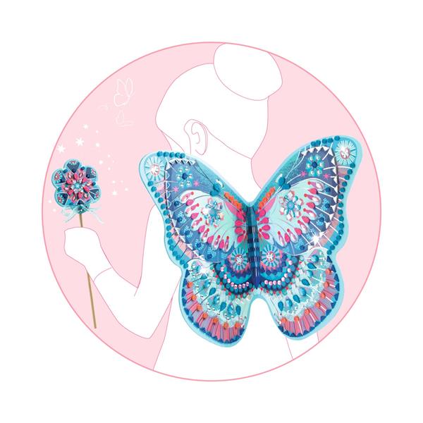 Djeco DIY Like a Fairy - Wings and Wand to Decorate Craft Set