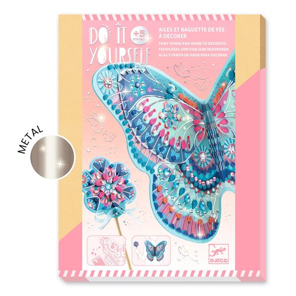 Djeco DIY Like a Fairy - Wings and Wand to Decorate Craft Set