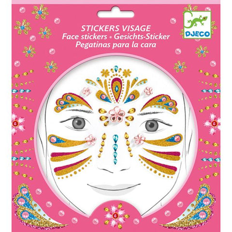 Djeco: Face Sticker / Gold Princess - Ages 3+