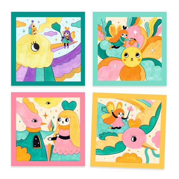 Cards To Paint - Magical Garden - Djeco