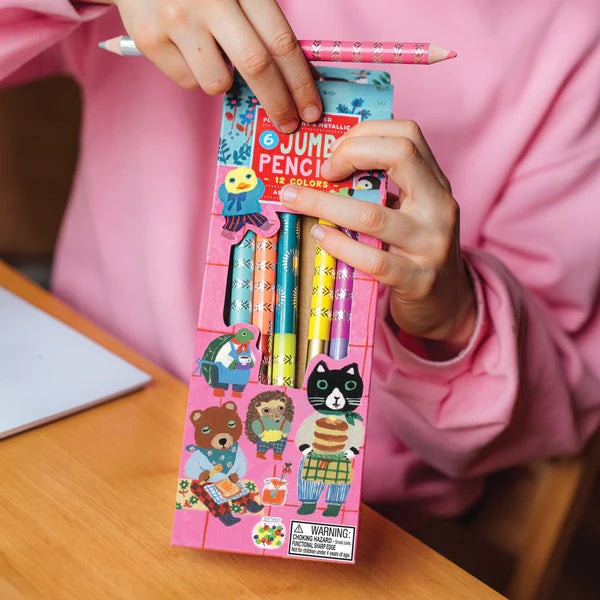 6 Coloured Pencils Jumbo: Sweet Celebration - Ages 3+