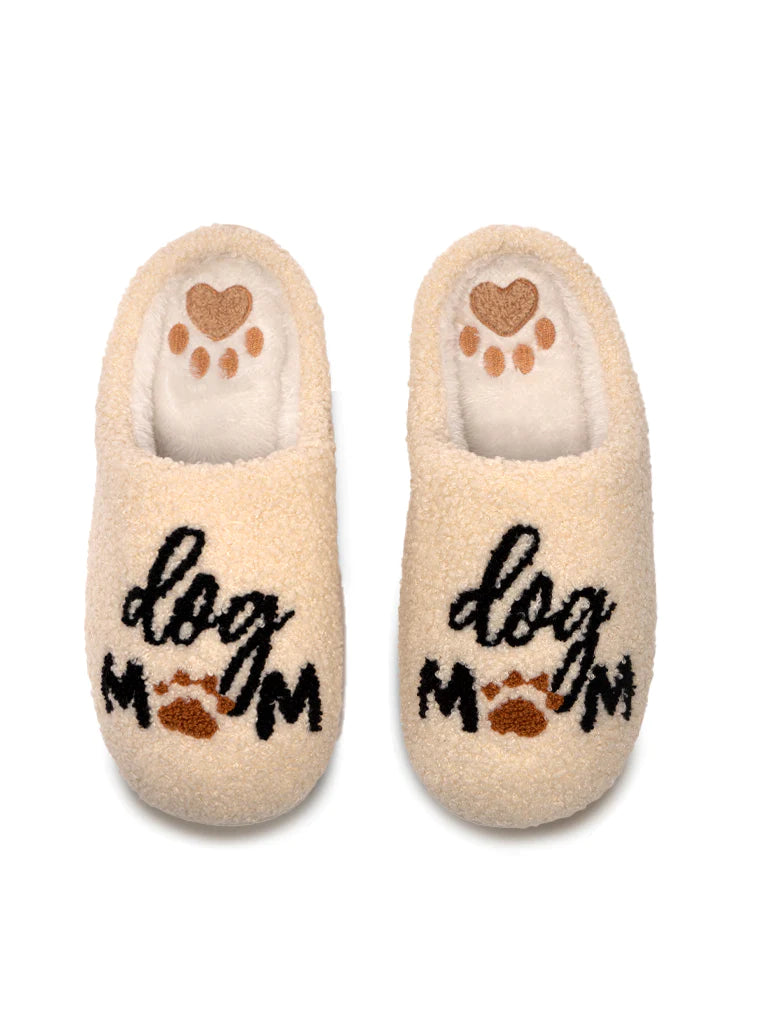 Slippers: Dog Mom - Multiple Sizes Available