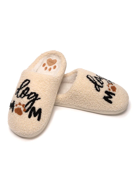 Slippers: Dog Mom - Multiple Sizes Available