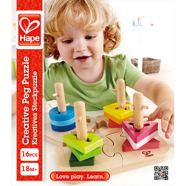 Hape - Wooden Creative Peg Puzzle