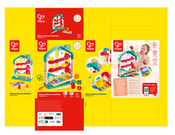 Hape: Melody Mansion Ball Run - Ages 12mths+