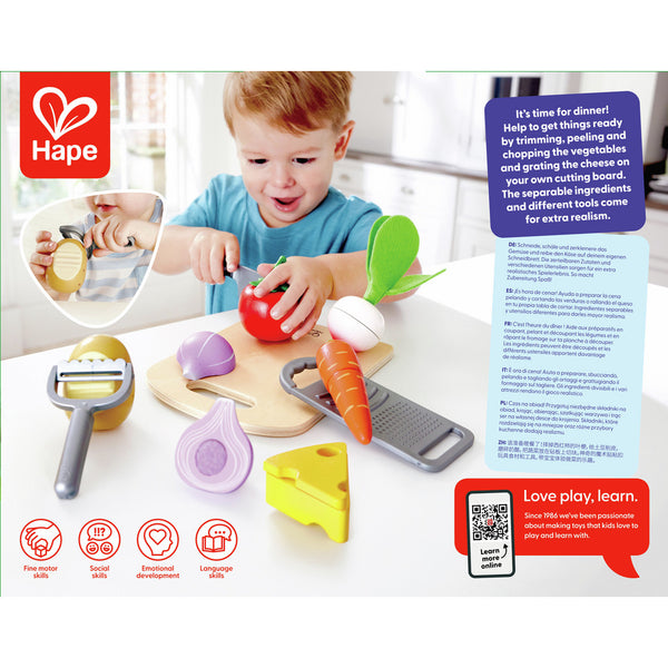 Hape Cooking Essentials Wooden Play Food Set