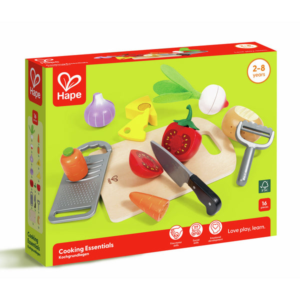 Hape Cooking Essentials Wooden Play Food Set