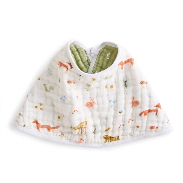 Aden + Anais: Essentials cotton muslin burpy bib - Woodland - Age 0+