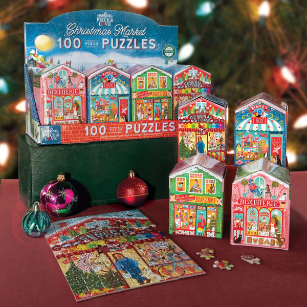 eeBoo 100 Piece Puzzle - Christmas Market
