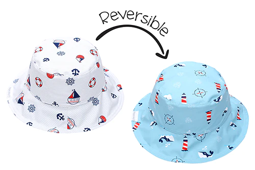 Sun hat:  Nautical - Size Small/Ages 6-24mths