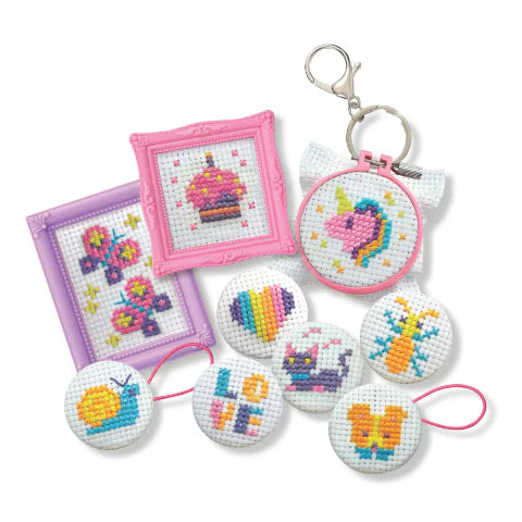4M: Mini Cross Stitches Buttons - Ages 5+